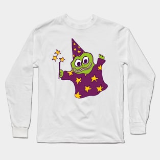 Froggy Wizard (maroon) Long Sleeve T-Shirt